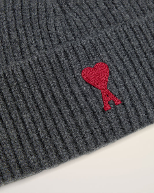 Grey Merino Wool Ami De Coeur Beanie