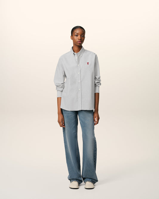 Black Cotton Button Down Ami De Coeur Shirt