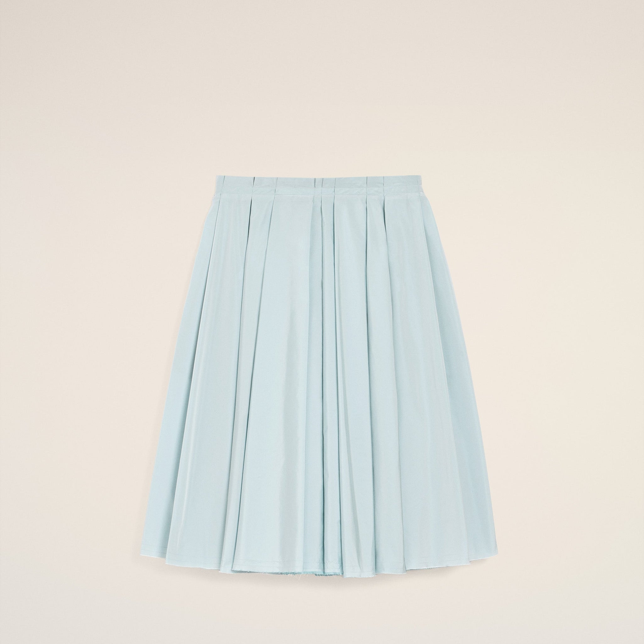 Blue Taffetas Midi Corolla Skirt