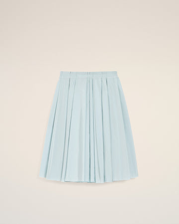 Blue Taffetas Midi Corolla Skirt