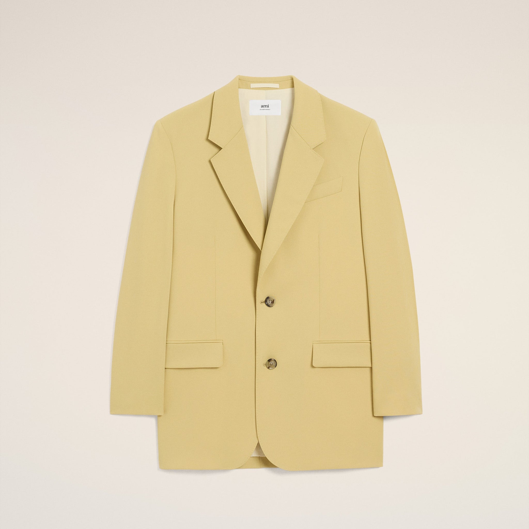 Green Wool Loose Double Breasted Jacket