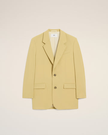 Green Wool Loose Double Breasted Jacket