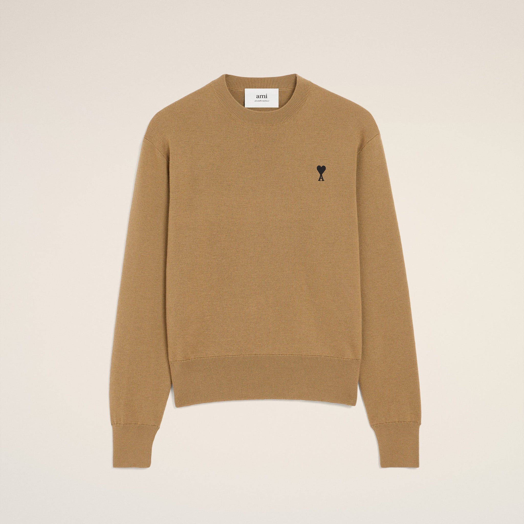 Brown Wool Ami De Coeur Crewneck Sweater