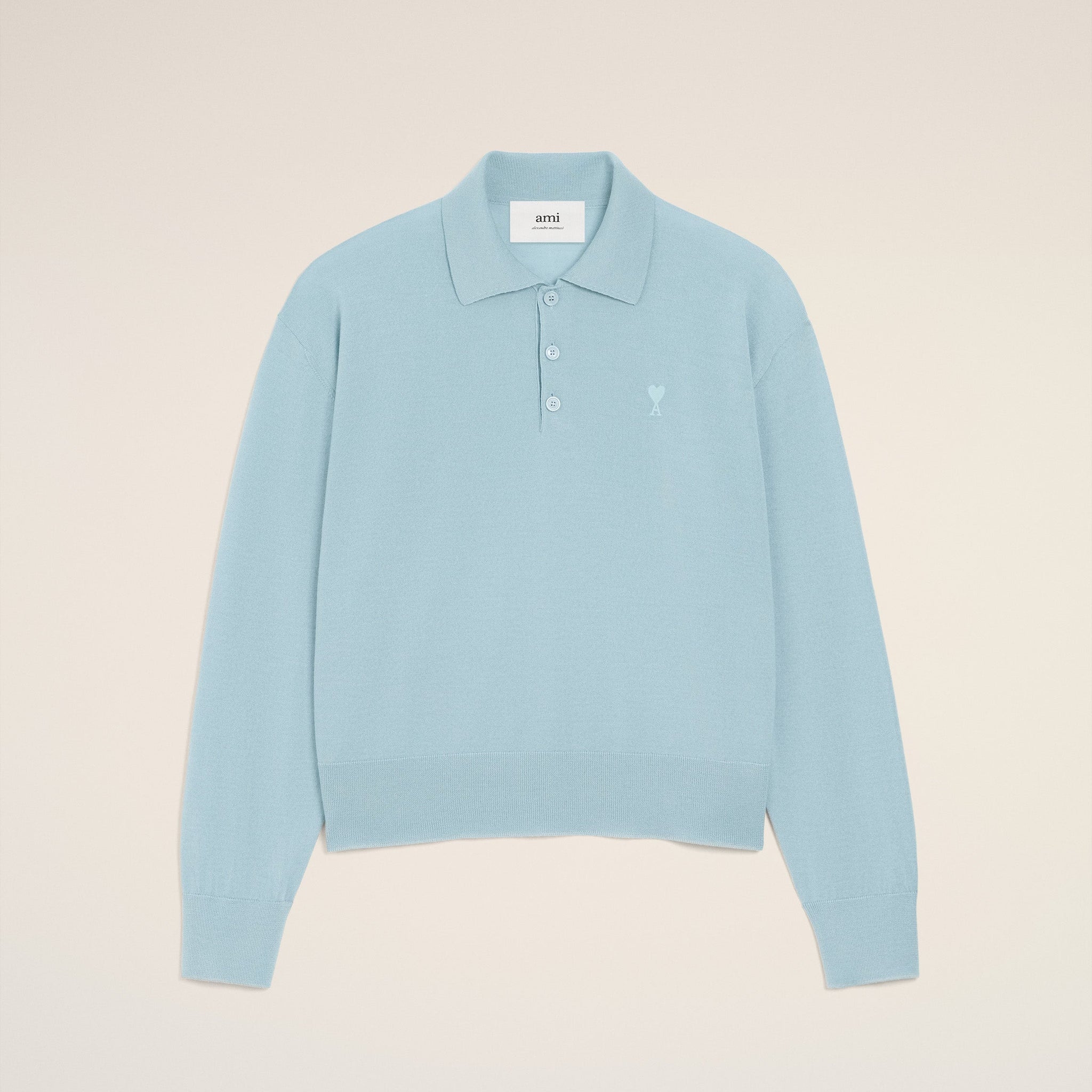 Blue Wool Ami De Coeur Polo