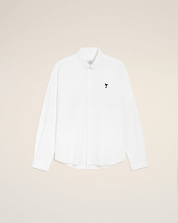 White Cotton Button Down Ami De Coeur Shirt