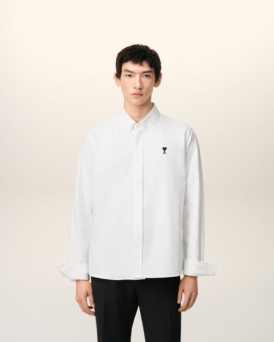 White Cotton Button Down Ami De Coeur Shirt