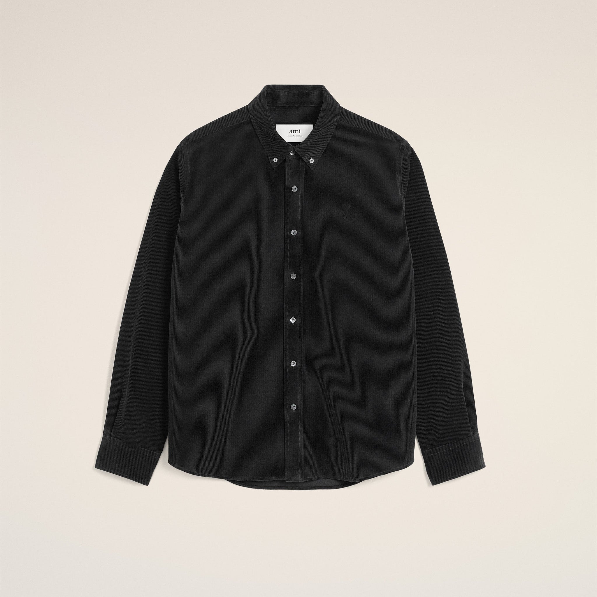 Black Cotton Button Down Ami De Coeur Shirt