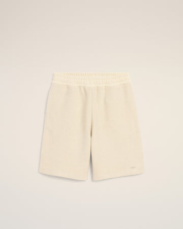 White Cotton Curly fleece Short