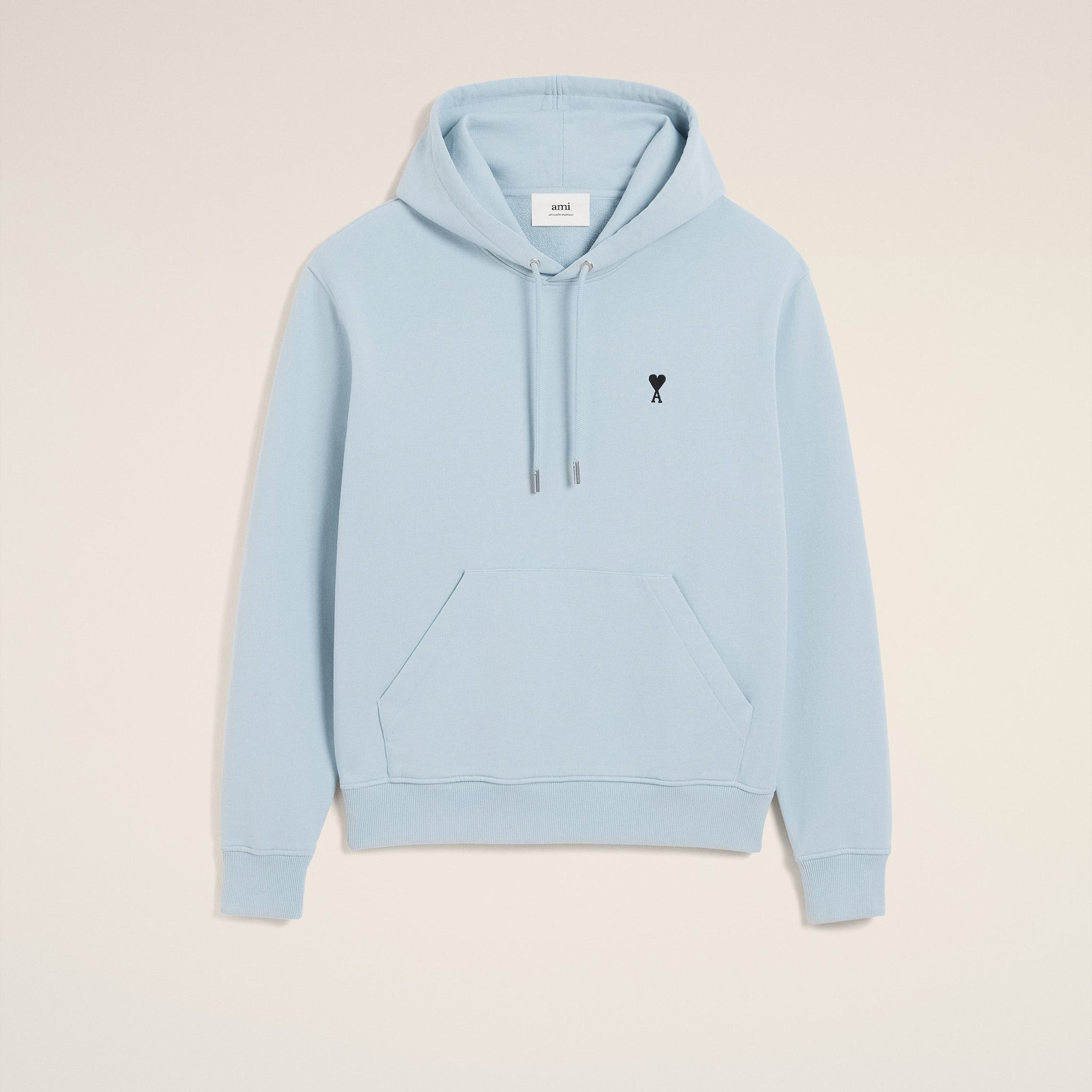 Blue Cotton Contrasted Ami De Coeur Hoodie