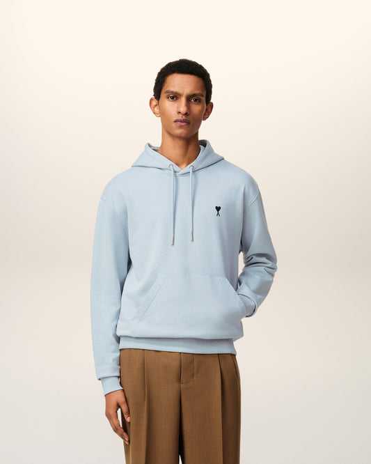Blue Cotton Contrasted Ami De Coeur Hoodie