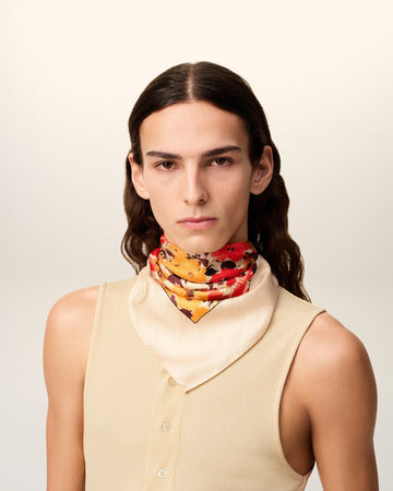 Yello Floral Silk Bandana