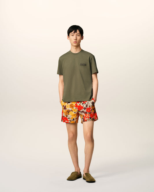 Green Cotton Ami Patch T-Shirt