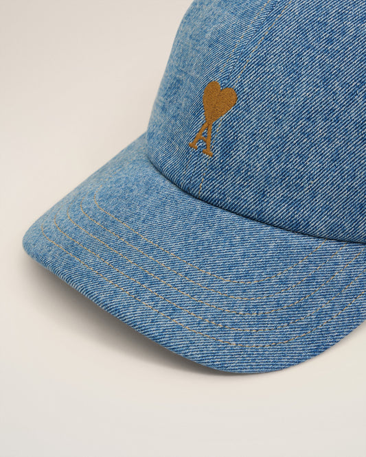 Blue Cotton Ami De Coeur Embroidery Cap