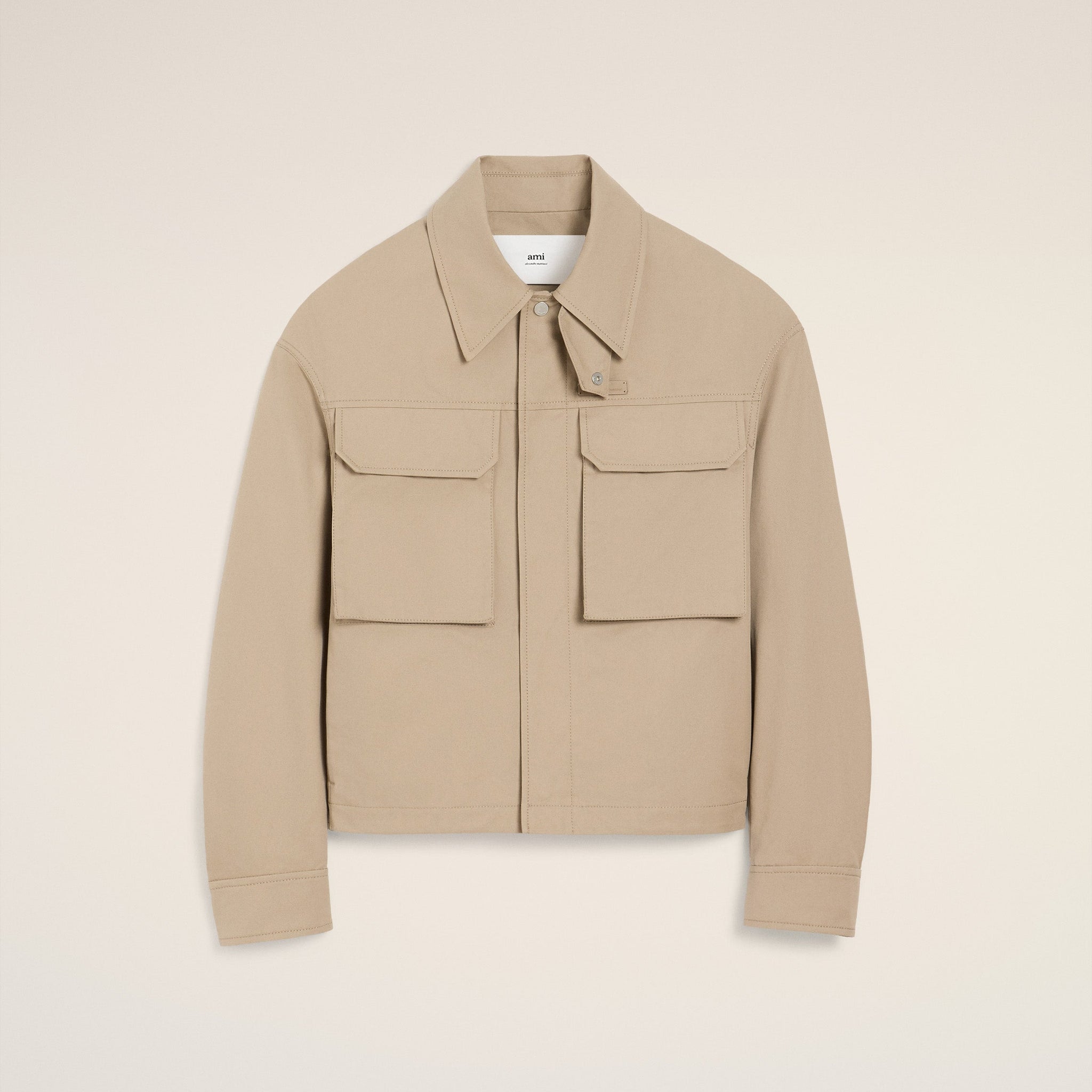 Beige Cotton Worker Jacket