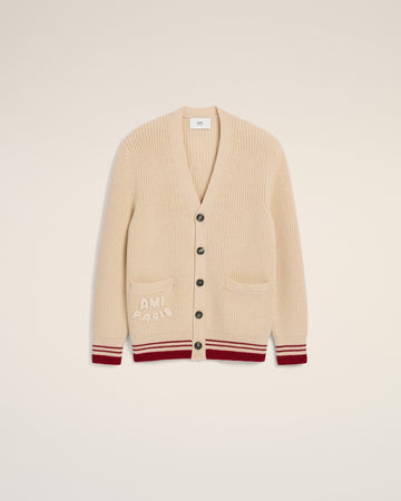 Beige Wool Ribbed Sweater