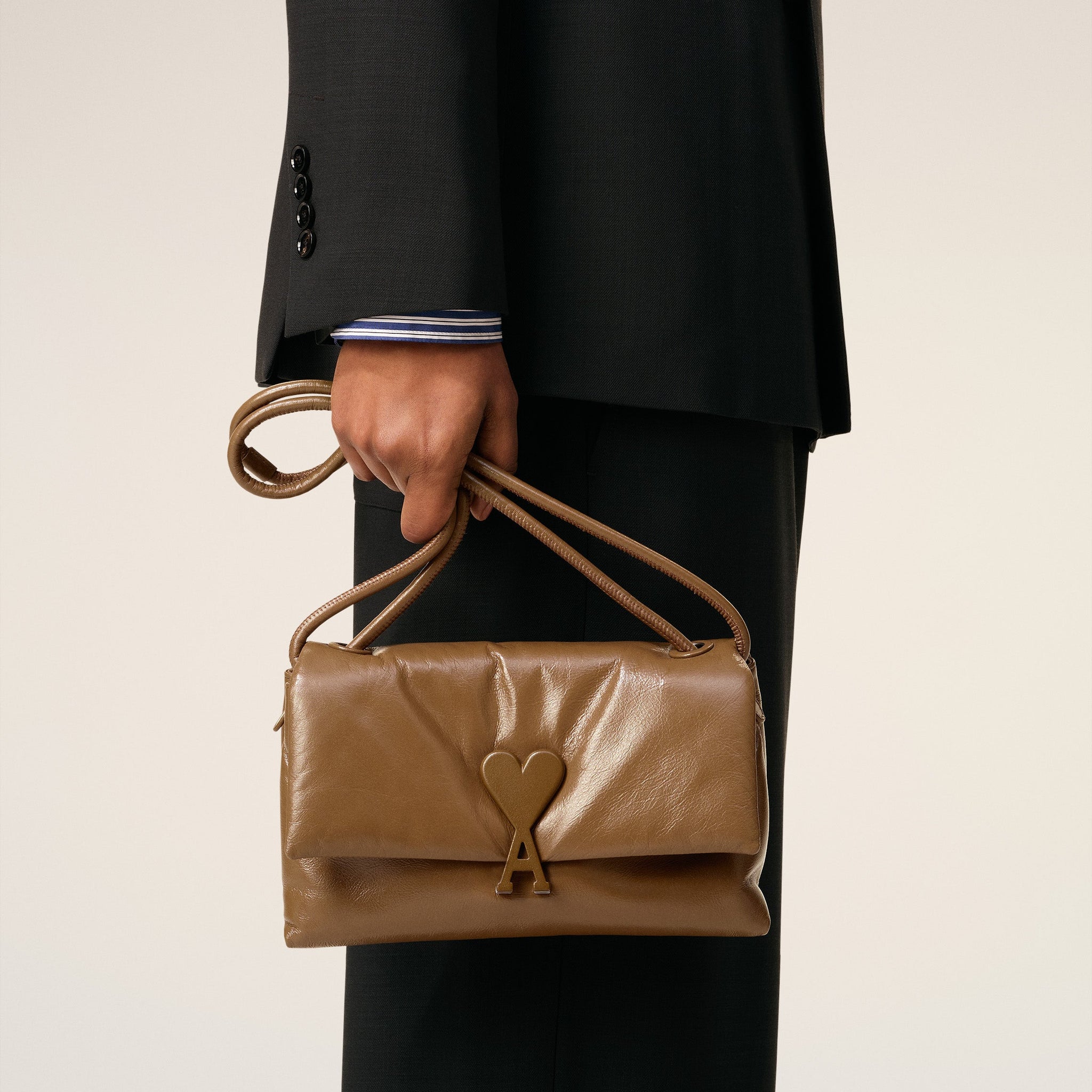 Brown Smooth Leather Voulez Vous Bag