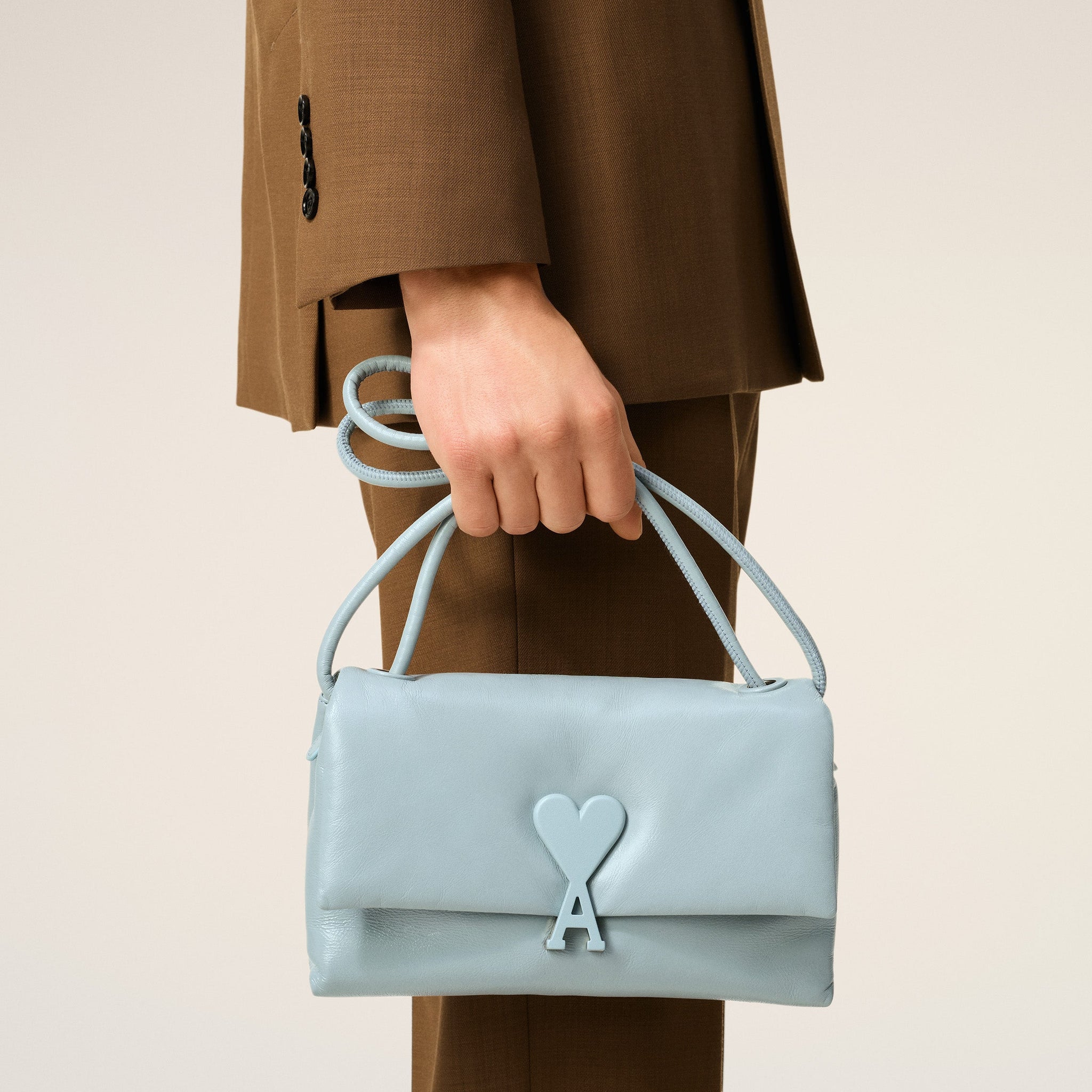 Blue Smooth Leather Voulez Vous Bag