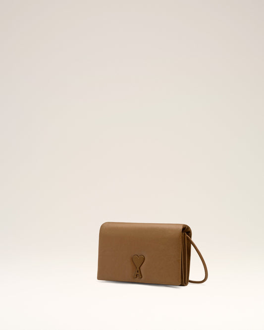 Brown Smooth Leather Voulez Vous Wallet Strap