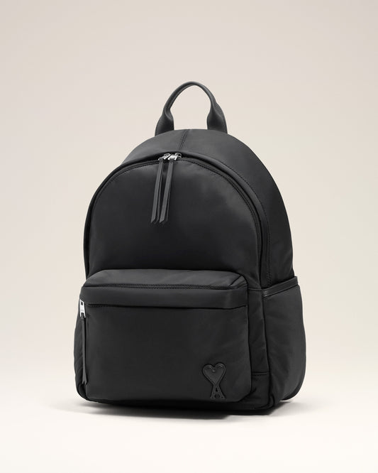 Black Nylon Canvas Marcel Backpack