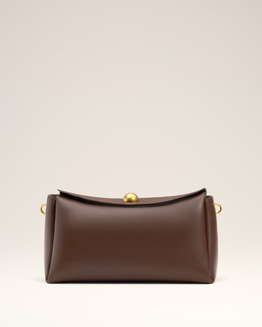 Brown Smooth Leather Carrousel Medium Bag