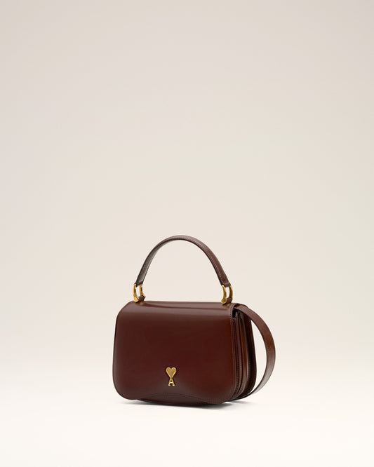 Burgundy Glazed Leather Handle Paris Paris Bag
