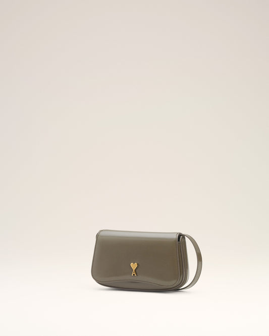 Grey Glazed Leather Small Crossbody Paris Paris Bag