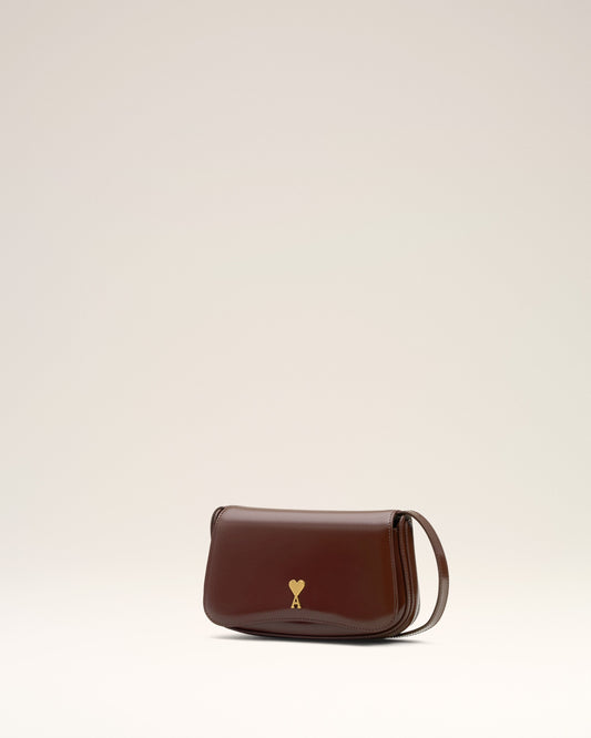Burgundy Glazed Leather Small Crossbody Paris Paris Bag