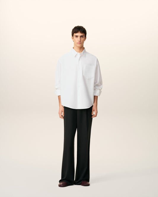 White Cotton Ami De Coeur Boxy Shirt