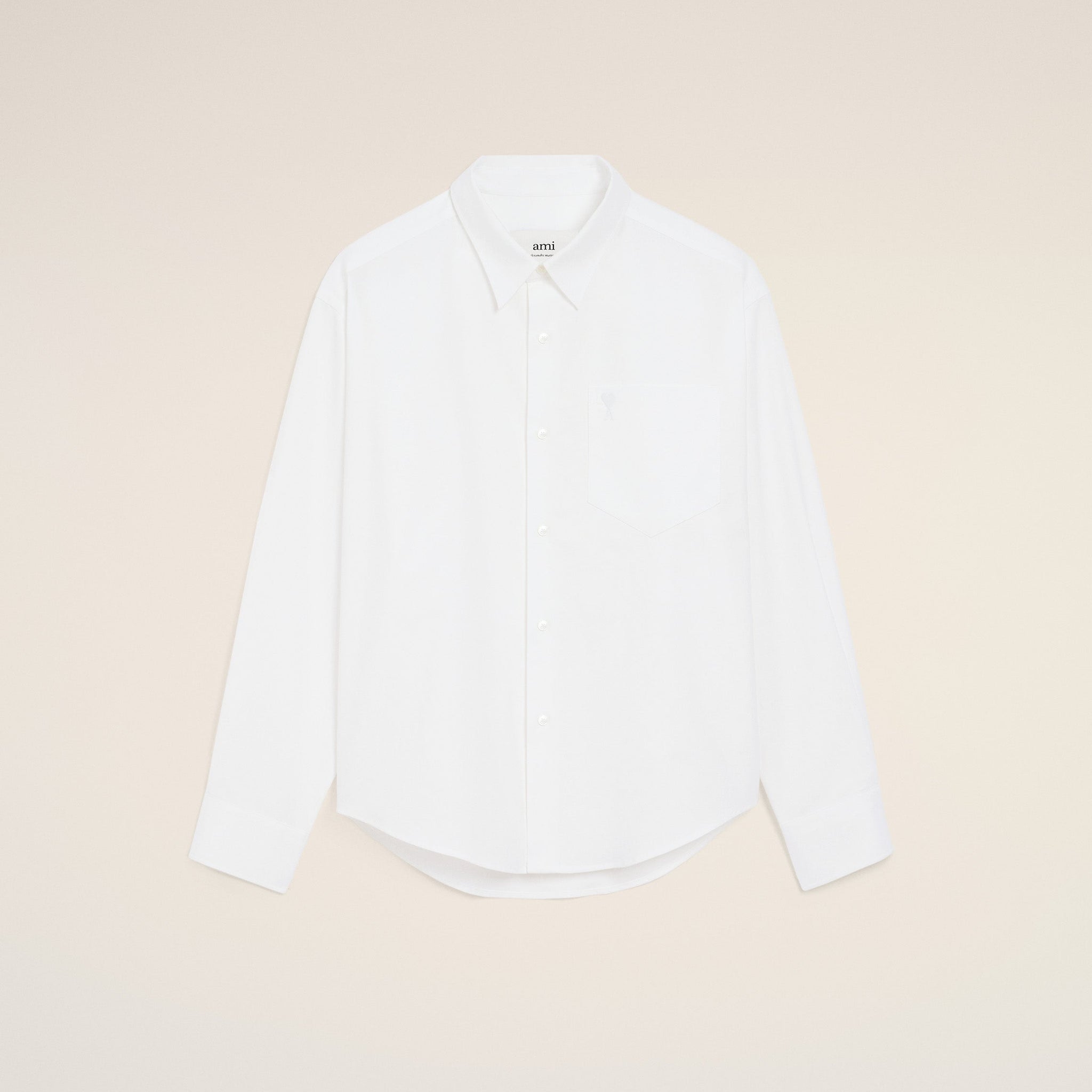 White Cotton Ami De Coeur Boxy Shirt