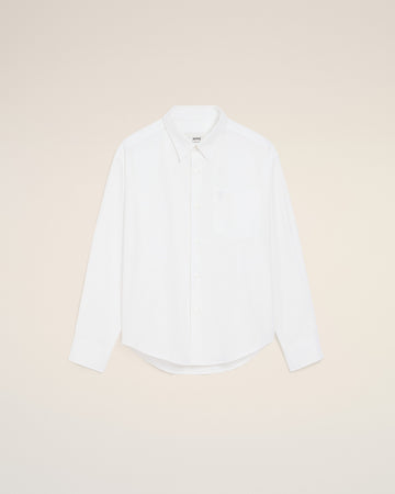 White Cotton Ami De Coeur Boxy Shirt