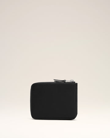 Black Smooth Leather Ami De Coeur Compact Wallet