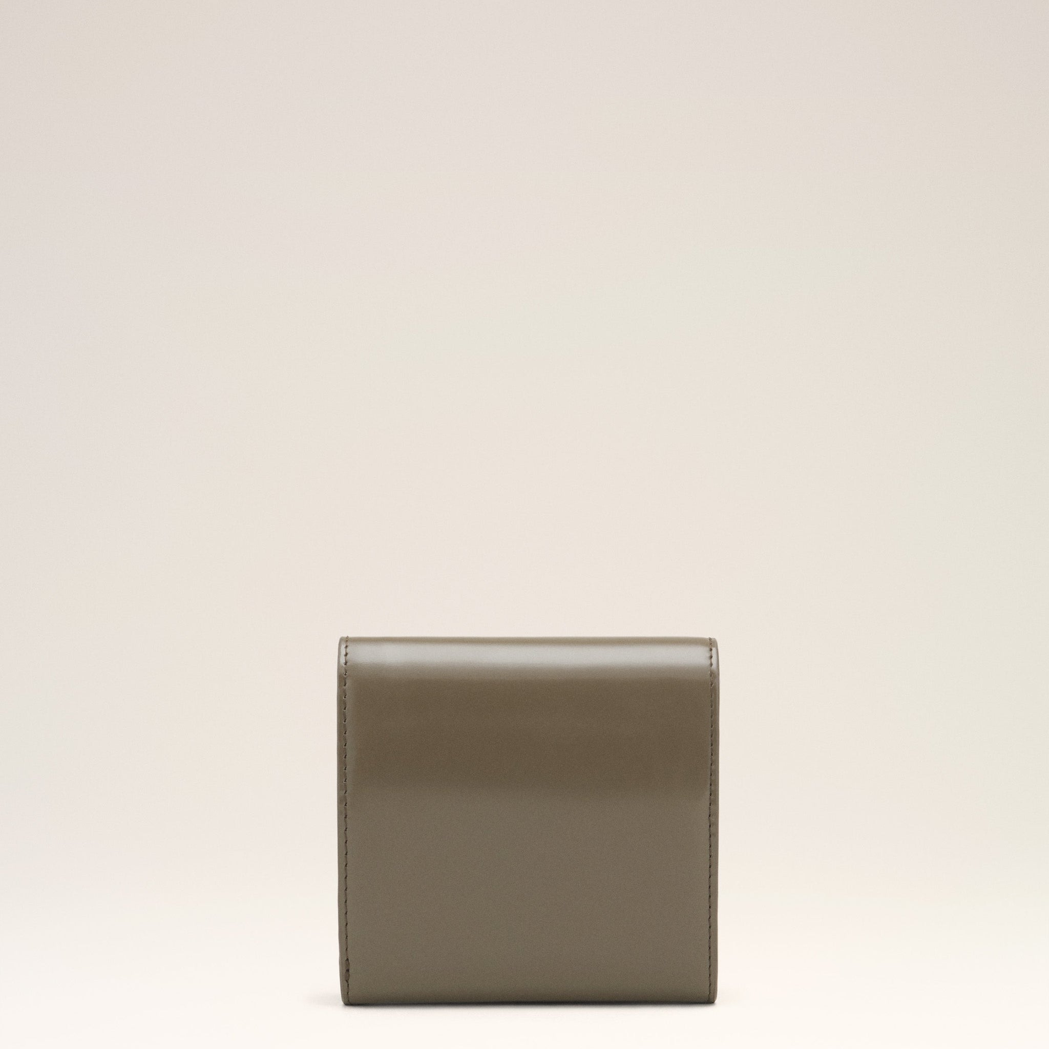Grey Glazed Leather Paris Paris Compact Wallet