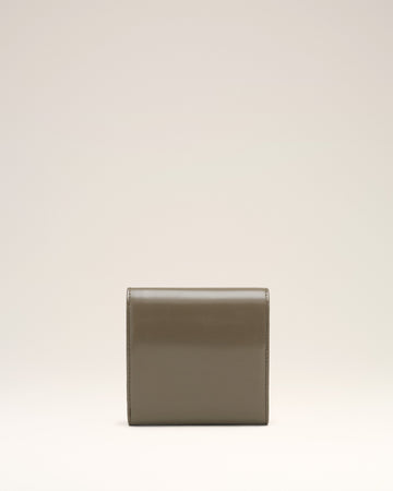 Grey Glazed Leather Paris Paris Compact Wallet