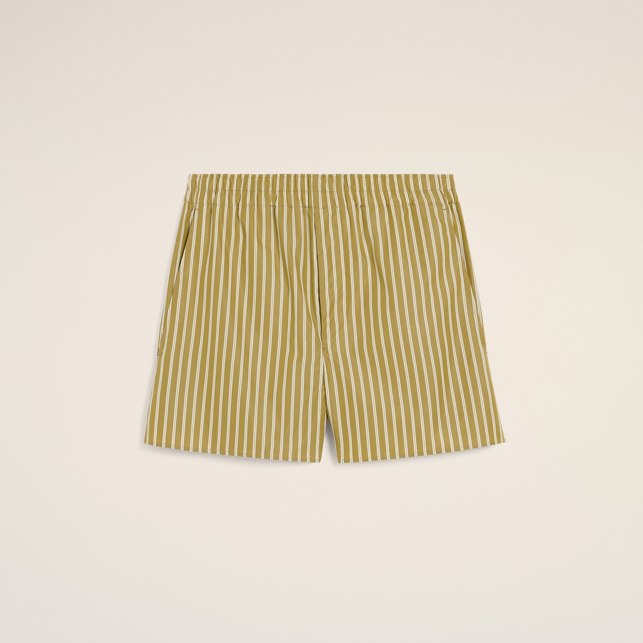 Khaki Cotton Elasticated Short