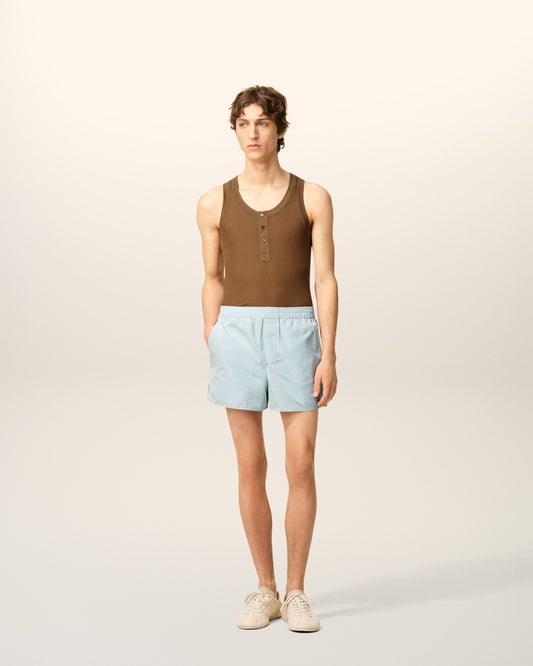 Blue Taffetas Short