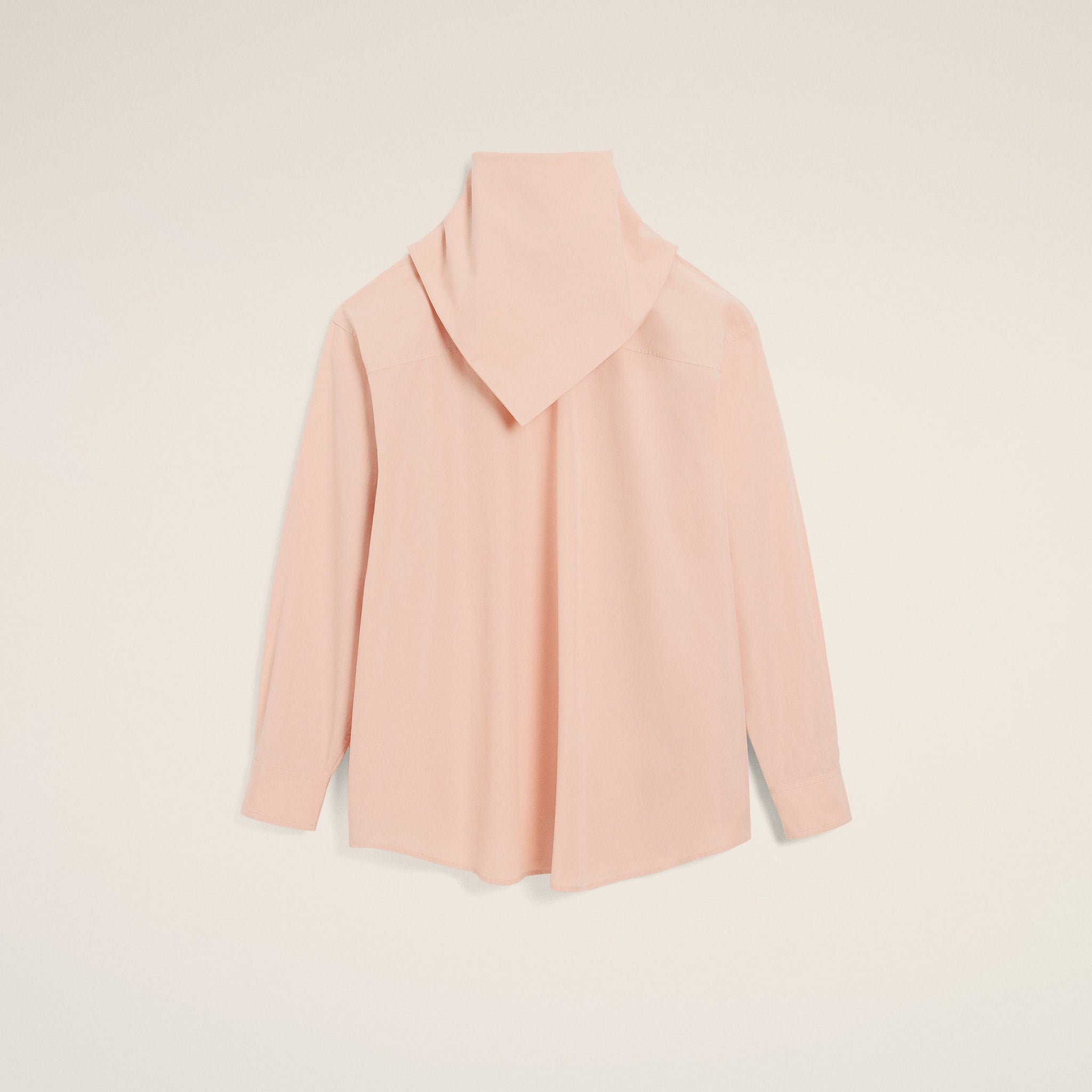 Pink Cotton Long Sleeves Bandana Blouse