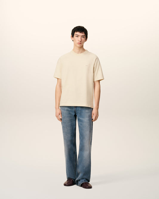 White Cotton Short Sleeves T-shirt