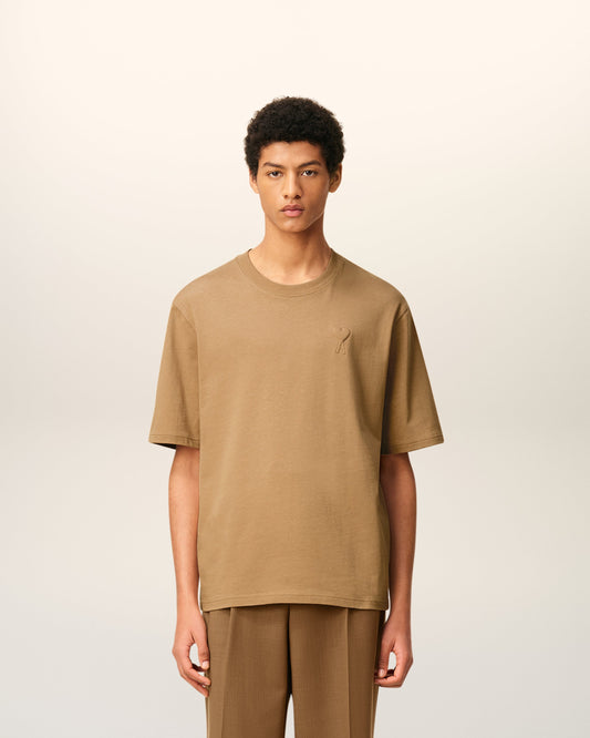 Brown Cotton Ami De Coeur Cosy Fit T-shirt