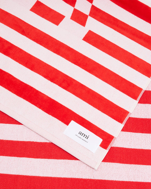 White Cotton Ami de Coeur Beach Towel