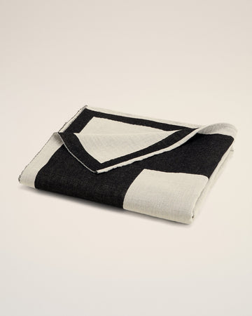 Beige Cotton Bicolor Beach Towel